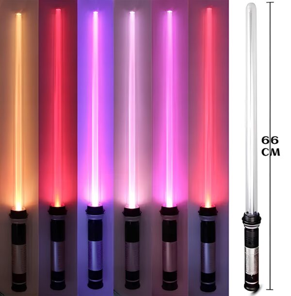 Zestaw LED mieczy Jedi STAR WARS 66cm 2 szt podświetlane miecze świetlne do zabawy i cosplayu fanów Gwiezdnych Wojen - obrazek 7