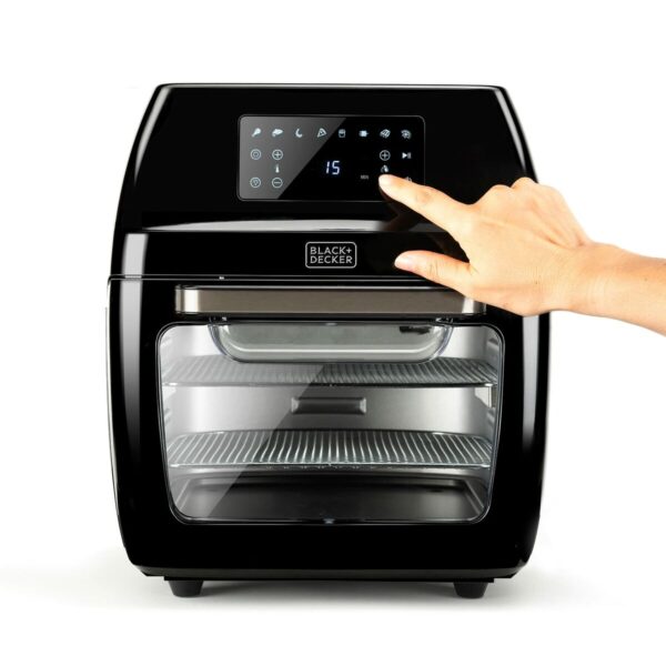 Frytkownica na gorące powietrze Black & Decker BXAFO1200E Czarny 1700 W 12 L - obrazek 4