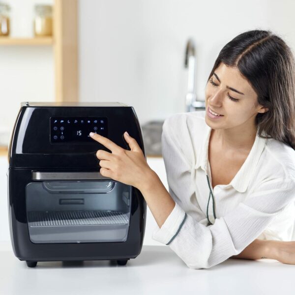 Frytkownica na gorące powietrze Black & Decker BXAFO1200E Czarny 1700 W 12 L - obrazek 7