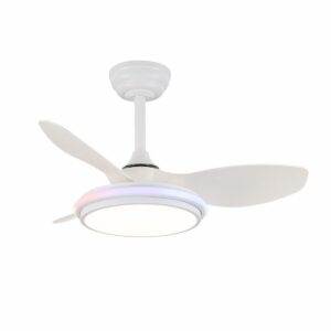 Wentylator sufitowy CristalRecord STEL EVO MINI RGB RETRAC Przezroczysty
