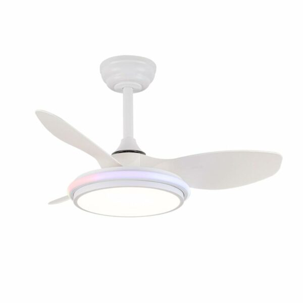 Wentylator sufitowy CristalRecord STEL EVO MINI RGB RETRAC Przezroczysty