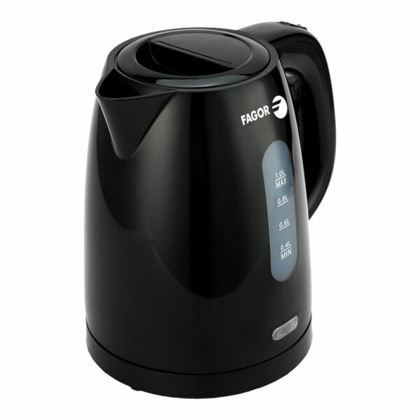 Czajnik Fagor teya noir 2200 W 1 L Czarny Stal nierdzewna Plastikowy - obrazek 2
