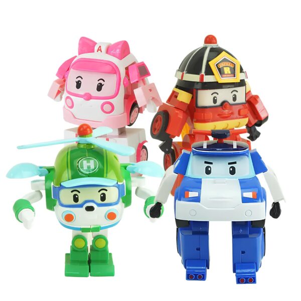 Zestaw figurek Robocar Poli Samochodziki-transformery Robocar Poli 4 szt Figurki do zabawy Robocar Poli - obrazek 2