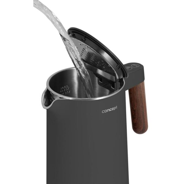 Czajnik Concept RK3305 Ciemny szary Drewno 1850-2200 W 1,5 L - obrazek 6