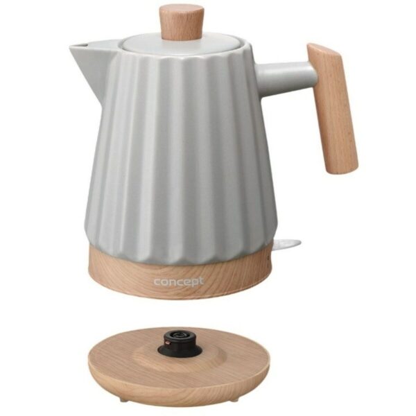 Czajnik Concept RK0091 Jasnoszary Ceramiczna 1500 W 1,5 L - obrazek 2