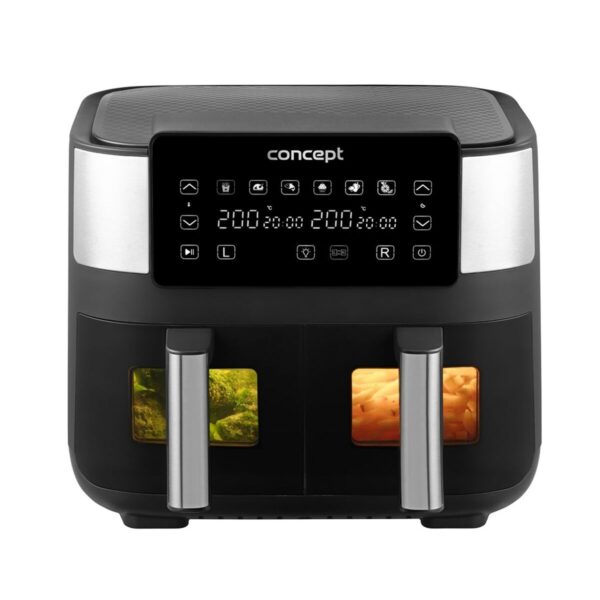Frytkownica na gorące powietrze Concept FR8000 Czarny Srebrzysty 2850 W 8 L - obrazek 3