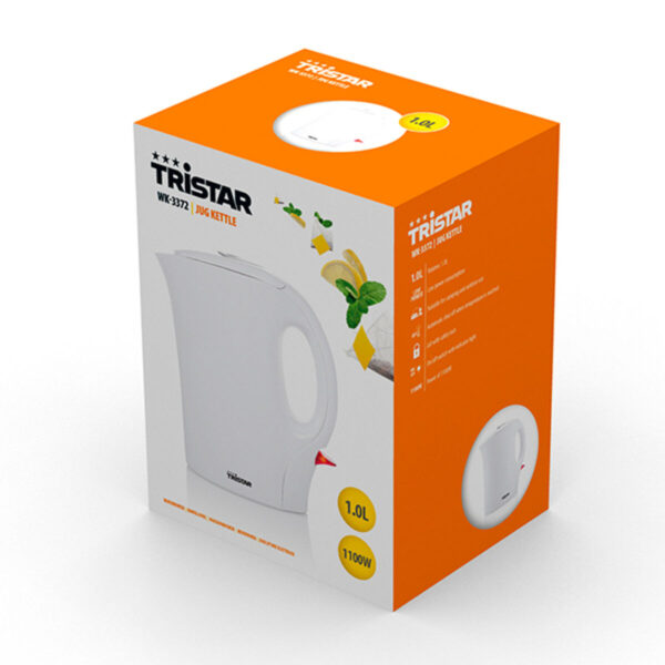 Czajnik Tristar Jarra Hervidora Biały Plastikowy 1100 W 1 L - obrazek 5
