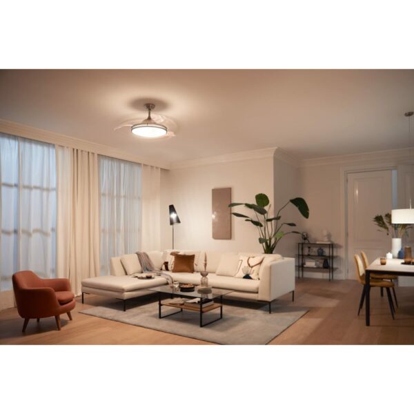 Wentylator sufitowy z oświetleniem Philips Atlas 35 W 28 W 4500 Lm nikiel (2700 K) - obrazek 6