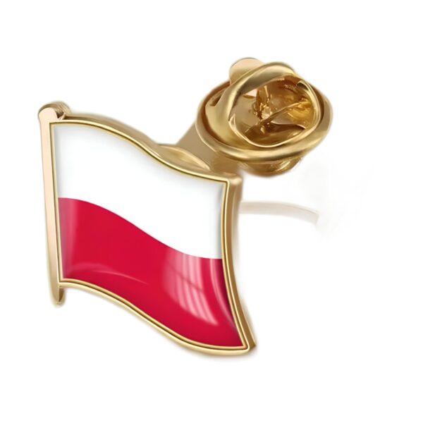 Przypinka POLSKA Przypinka Flaga Polski 19x18mm metalowa patriotyczna broszka flaga