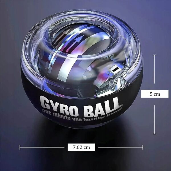 GYRO BALL KULA ŻYROSKOPOWA LED DO ĆWICZEŃ do wzmacniania nadgarstków, palców i rehabilitacji dłoni z efektem świetlnym - obrazek 7
