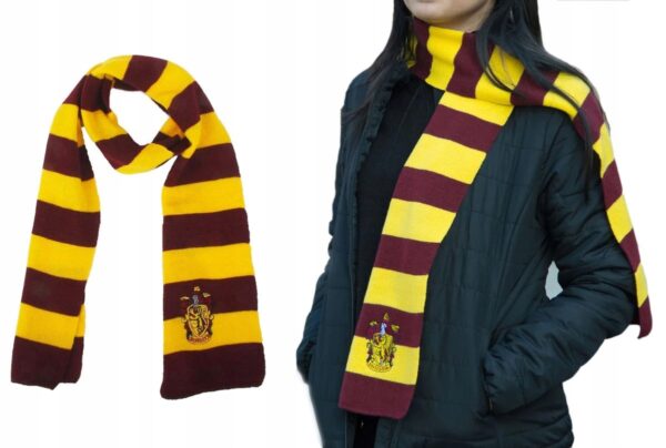 Szalik Harry Potter Gryffindor 180x16 cm ciepły szalik dla fanów serii o młodym czarodzieju - obrazek 3