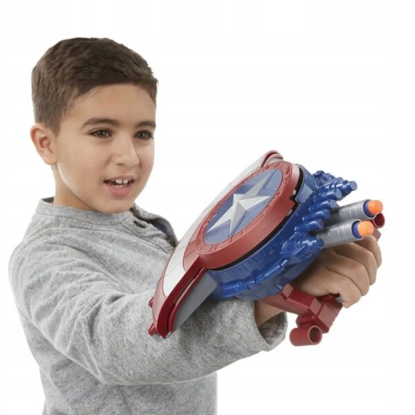 Zabawkowa tarcza Kapitana Ameryki strzelająca interaktywna tarcza z funkcją strzelania, idealna do zabawy dla fanów Avengers - obrazek 5