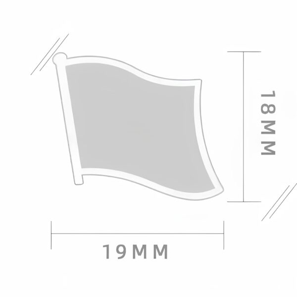 Przypinka POLSKA Przypinka Flaga Polski 19x18mm metalowa patriotyczna broszka flaga - obrazek 3