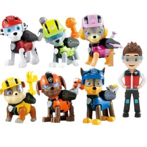 Ruchome figurki Psi patrol 7 szt zestaw bohaterowie popularnej bajki dla dzieci