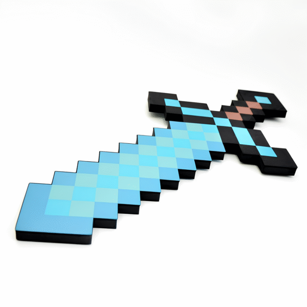 Diamentowy miecz Minecraft z elastycznej pianki EVA 45 cm - obrazek 3