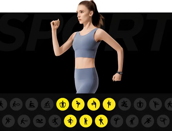 Inteligentna opaska M7 Smart Band 7 Czarna nowoczesna opaska fitness z monitorem tętna i kroków - obrazek 7