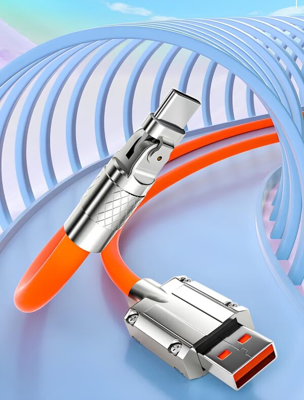 Kabel szybkiego ładowania USB typu C 120w 6A 150cm niebieski - obrazek 8