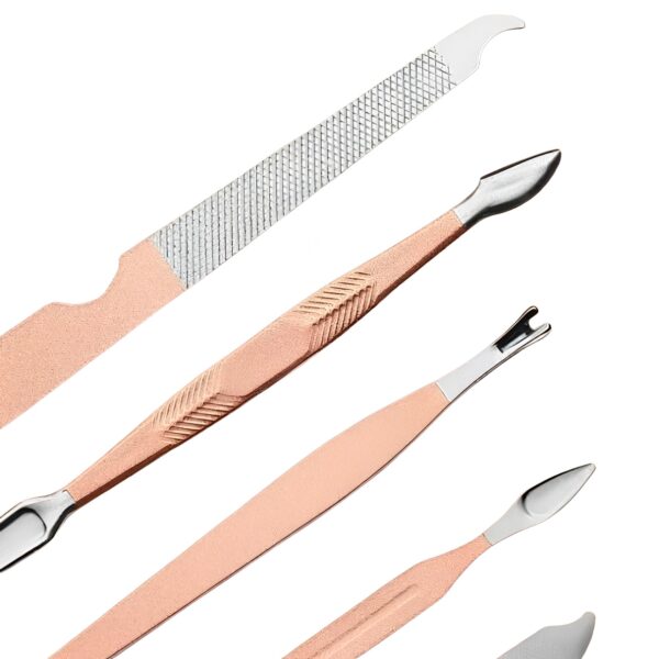 Zestaw do manicure i pedicure 24 narzędzi profesjonalny komplet do pielęgnacji paznokci rąk i stóp w domu lub salonie - obrazek 2