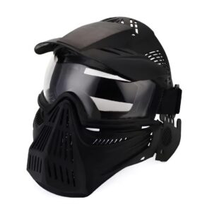 Kask paintball maska sportowa do paintballu ochrona twarzy z daszkiem i otworami wentylacyjnymi, odporny na uderzenia