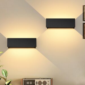 Lampy ogrodowe Kingwen 2 szt 30W czarne IP65 3000K regulowany kąt