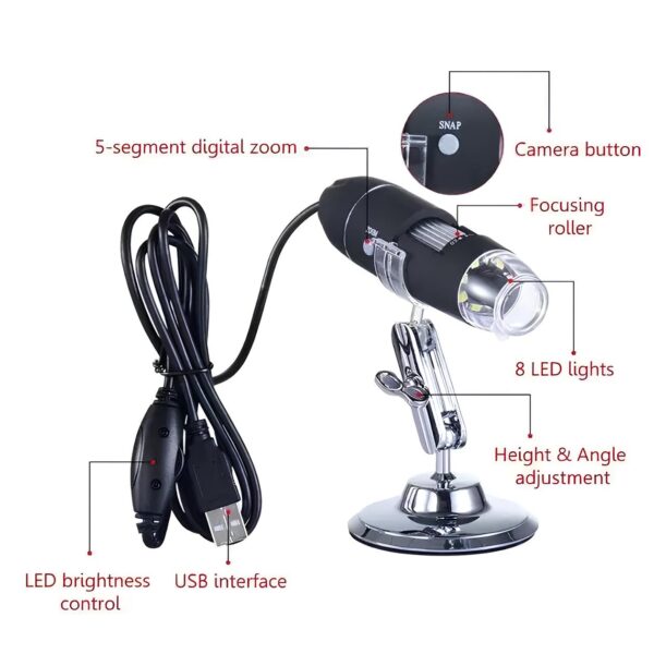 Elektroniczny mikroskop USB z 1600x zoomem. Cyfrowy mikroskop USB - obrazek 8