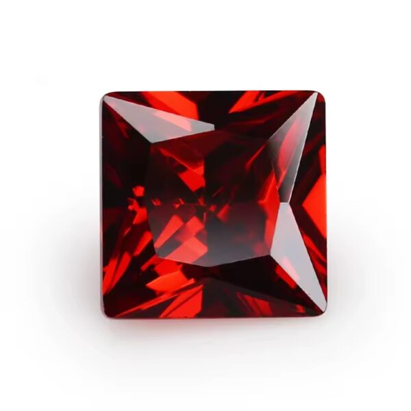 Rubin Kambodia zestaw 7 szt Rozmiar karaty 7x7mm Doskonały środek cięcia Bardzo dobry kraj pochodzenia - obrazek 3