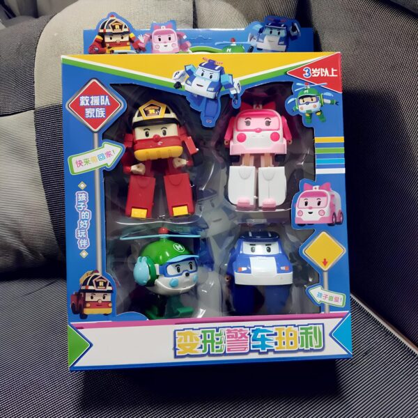 Zestaw figurek Robocar Poli Samochodziki-transformery Robocar Poli 4 szt Figurki do zabawy Robocar Poli - obrazek 6