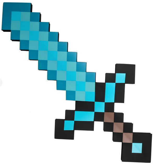 Diamentowy miecz Minecraft z elastycznej pianki EVA 45 cm - obrazek 5