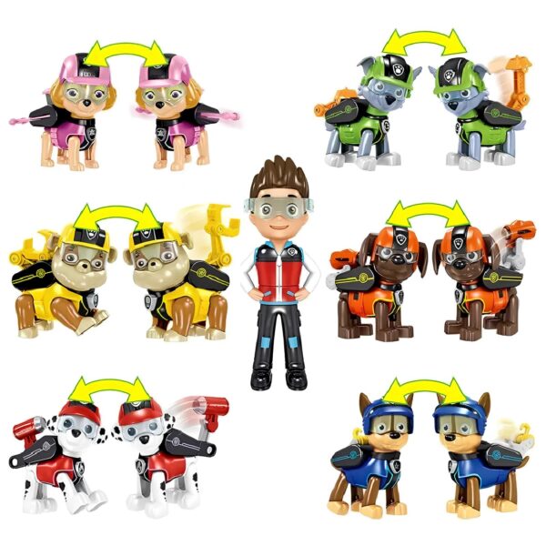 Ruchome figurki Psi patrol 7 szt zestaw bohaterowie popularnej bajki dla dzieci - obrazek 4