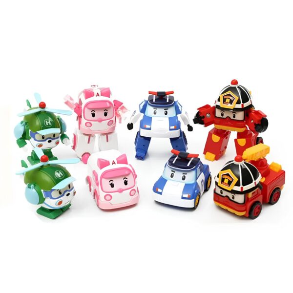 Zestaw figurek Robocar Poli Samochodziki-transformery Robocar Poli 4 szt Figurki do zabawy Robocar Poli - obrazek 5