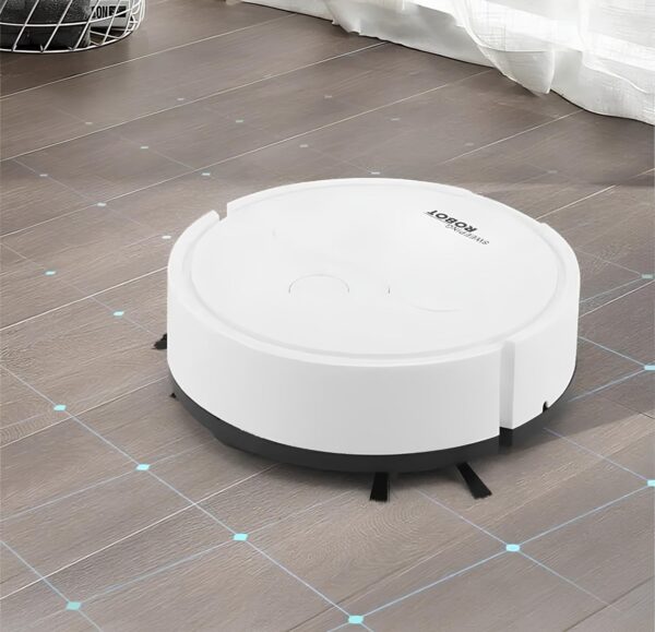 Robot sprzątający mini biały 400 mAh 3,7 V automatyczny odkurzacz do codziennego zbierania kurzu na małych powierzchniach - obrazek 2