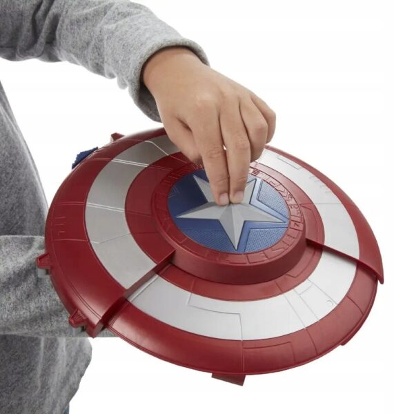 Zabawkowa tarcza Kapitana Ameryki strzelająca interaktywna tarcza z funkcją strzelania, idealna do zabawy dla fanów Avengers - obrazek 2