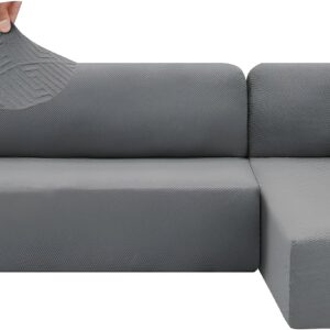 Narzuta na sofę CHELZEN, narzuta na sofę w L, 1,85x2,3x0,8M, Jasny szary