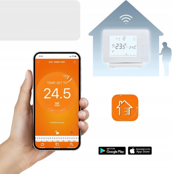 używany Termostat Beok Wifi do kotła gazowego, regulatorem temperatury 220V - obrazek 5