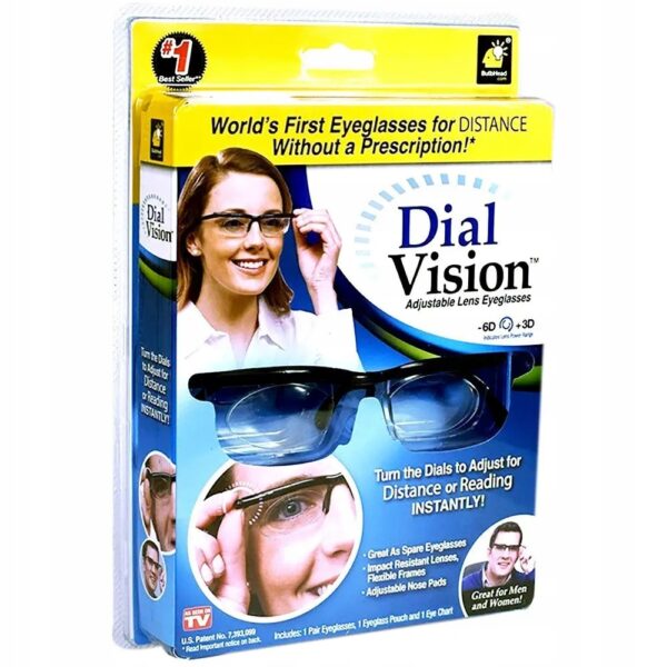 Okulary Dial Vision z regulowanymi soczewkami uniwersalne okulary do czytania i dali, z płynną regulacją dioptrii - obrazek 9