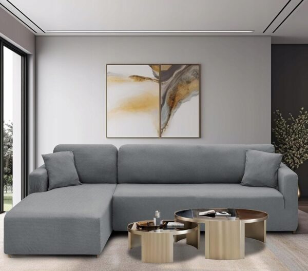 Narzuta na sofę CHELZEN, narzuta na sofę w L, 1,85x2,3x0,8M, Jasny szary - obrazek 3