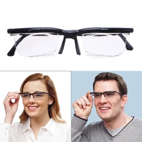 Okulary Dial Vision z regulowanymi soczewkami uniwersalne okulary do czytania i dali, z płynną regulacją dioptrii - obrazek 7
