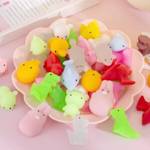 Zestaw MOCHI Squishy Squishies GNIOTKI 50 szt kolorowe miękkie i rozciągliwe figurki antystresowe dla dzieci i dorosłych