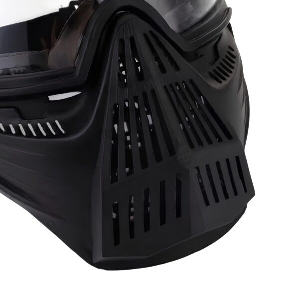 Kask paintball maska sportowa do paintballu ochrona twarzy z daszkiem i otworami wentylacyjnymi, odporny na uderzenia - obrazek 3