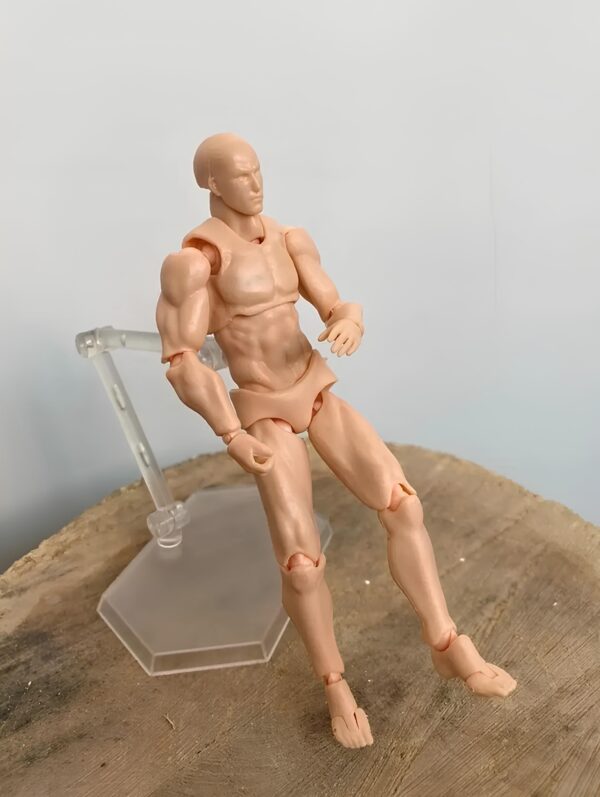 Zestaw ruchomych modeli figurek manekinów 2 szt figurki do rysunku szkicowania pozowania arty model - obrazek 4