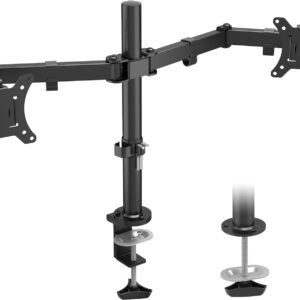 Uchwyt na dwa monitory BONTEC MDM002L, 13-27'', VESA 75/100 mm, Powystawowy