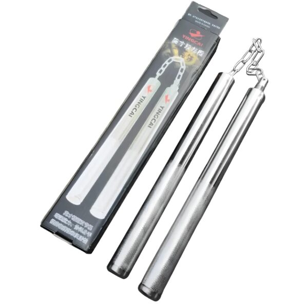 Nunchaku ze stali nierdzewnej, składane 55 cm treningowe nunchaku sztuki walki - obrazek 5