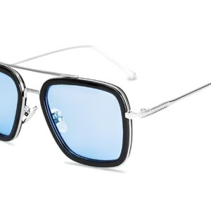 Okulary przeciwsłoneczne Tony Stark Iron Man stylowe okulary inspirowane filmami Marvel, z filtrem UV i metalową oprawką