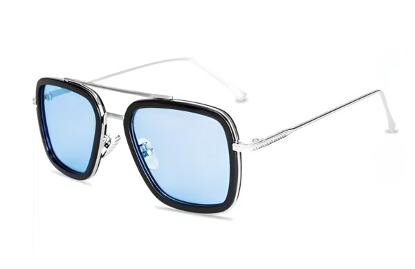 Okulary przeciwsłoneczne Tony Stark Iron Man stylowe okulary inspirowane filmami Marvel, z filtrem UV i metalową oprawką