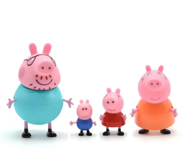 Zestaw figurek z bajki Peppa 4 szt zabawki przedstawiające ulubionych bohaterów dzieci - obrazek 6