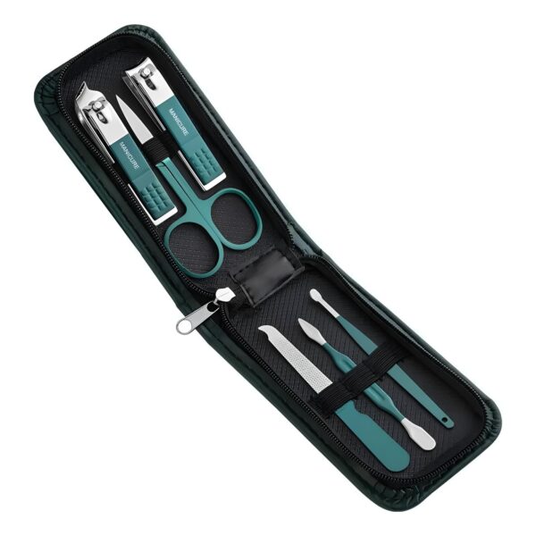 Zestaw do manicure i pedicure 6 elementów w etui kompaktowy zestaw do pielęgnacji paznokci