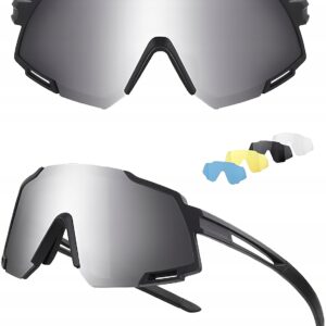 Okulary sportowe JUNDINGYUN z 5 wymiennymi soczewkami, 100% UV