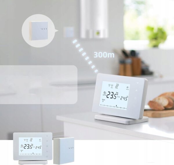 używany Termostat Beok Wifi do kotła gazowego, regulatorem temperatury 220V - obrazek 4