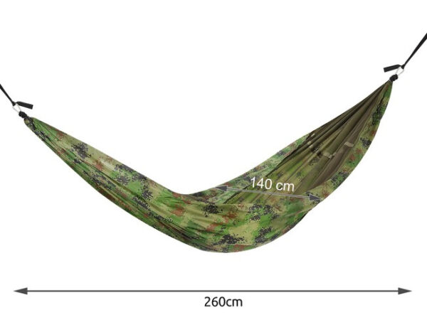 Hamak turystyczny Santiago Army 260x140cm Net - obrazek 4