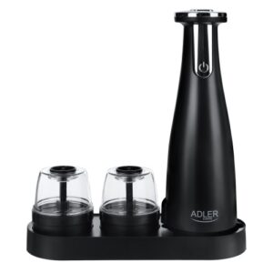 AD 4449 black Młynek do przypraw, soli i pieprzu - Zestaw 3 młynków  - USB